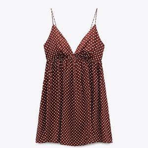 Zara micro dot mini dress
